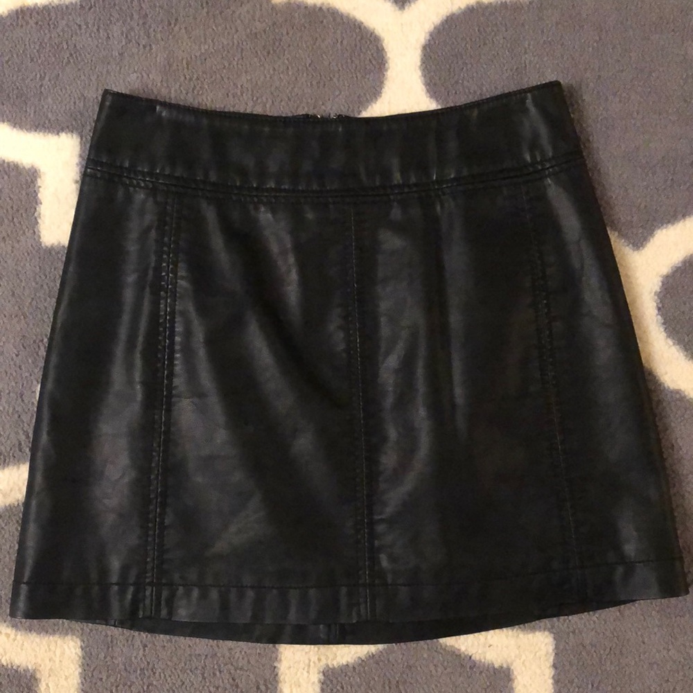 Free People faux leather skirt.